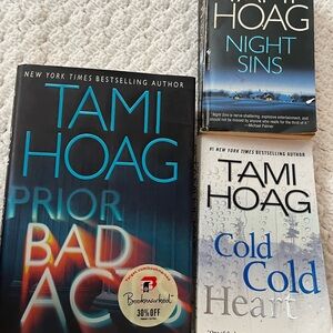 Tami Hoag Book Set - Prior Bad Acts, Night Sins, Cold Cold Heart